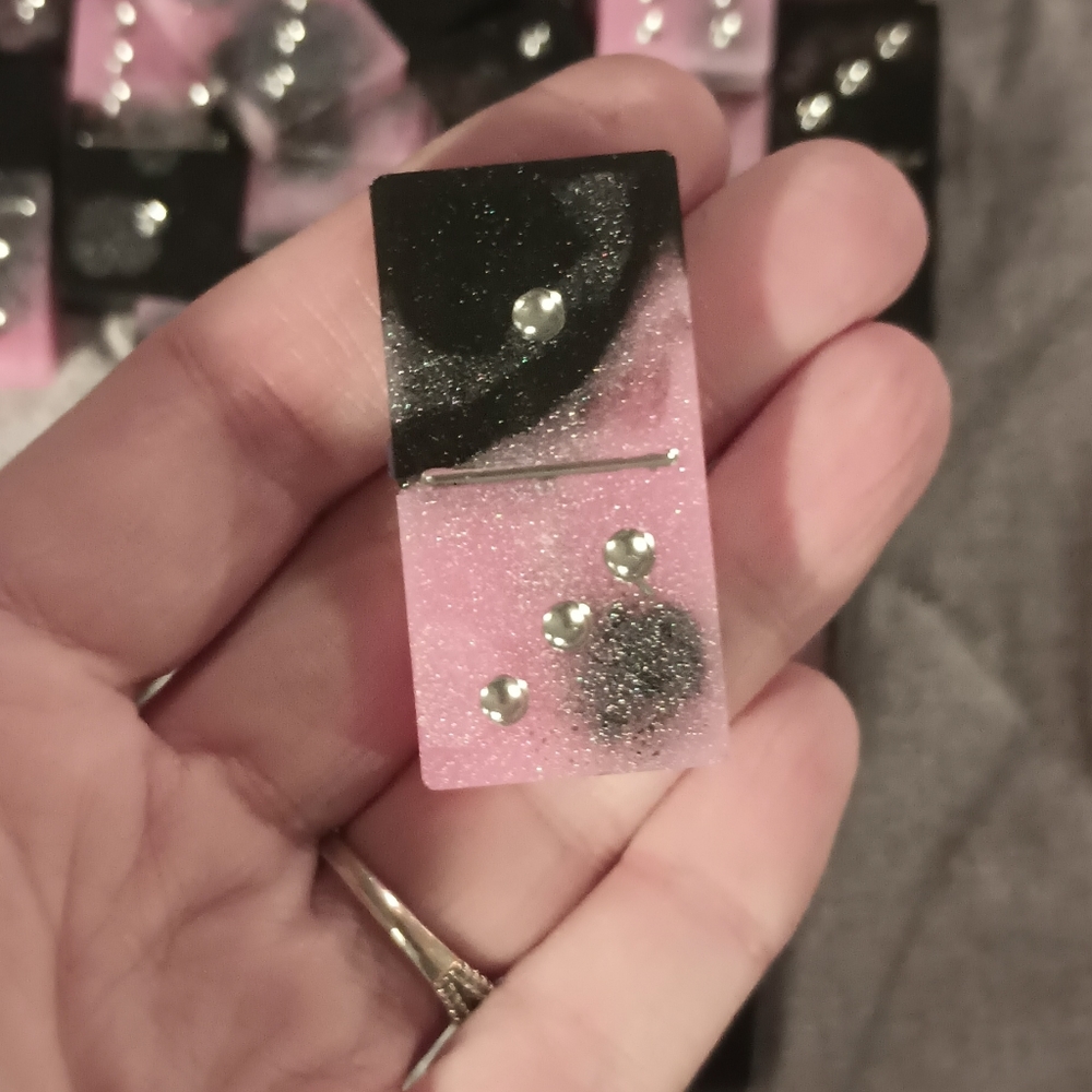 Handmade resin dominoes set
